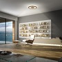 Kruhová - BRILO 3850015 Sufit Wood LED stropní svítidlo ploché, dřevěný dekor, přímé a nepřímé osvětlení, černá - BRILO - foto 6