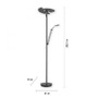 Stojací lampy - PN 678-13 PURE Mutil LED stojací lampa se čtecí lampou stmívatelné 2700-5000K antracit - PAUL NEUHAUS - foto 6