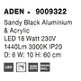 Nepřímé osvětlení - NV 9009322 Nástěnné svítidlo SYNTHESI černý hliník a akryl LED 18W 230V 3000K IP20 - NOVA LUCE - foto 6