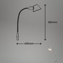 S ramenem - BRI 2089-014 Noční lampička 55 cm 1x E27 10W chrom - BRILONER - foto 6