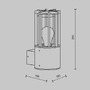 Nástěnná - M O453WL-01GF Nástěnné svítidlo Barrel E27 15W IP54 černý hliník/průhledný plast - MAYTONI - foto 6