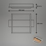 Hranatá - BRILO 3909014 Kada LED stropní svítidlo, dekor dřeva, teple bílé světlo, hranaté 34x26 cm, černá/dřevo - BRILO - foto 6