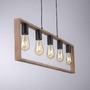 Podélná - LD 15653-18 FRANKY LED závěsné svítidlo, černá, nad jídelní stůl, dřevěný rám, kov, 5 ramenné - LEUCHTEN DIREKT / JUST LIGHT - foto 6