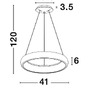 Kruhová - NV 8105620 Závěsné svítidlo ALBI černý hliník a akryl LED 32W 230V 3000K IP20 stmívatelné - NOVA LUCE - foto 6