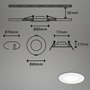 Kruhová - BRI 7113-436 3ks sada LED vestavné svítidlo, pr. 8,5 cm, 4,9 W, bílé - BRILONER - foto 6