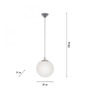 Koule - PN 2073-55 BOLO LED závěsné svítidlo matný opálem sklo 25cm IP20 do interiéru - PAUL NEUHAUS - foto 6