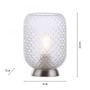 Stolní lampy dekorační - LD 14906-55 REISHI LED stolní lampa stříbrná hra světla rýhované čiré sklo šňůrový vypínač - LEUCHTEN DIREKT / JUST LIGHT - foto 6