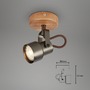 Bodová - BRILO 2872-015 Bodové svítidlo pr. 9 cm 1xGU10 5W 460lm antická šedá - BRILO - foto 6