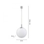 Koule - LD 22073-55 Ls-BOLO LED závěsné svítidlo Smarthome průměr 25 stříbrná stmívatelné s aplikací dálkový ovladač Tuya RGB/2700-5000K - JUST LIGHT - foto 6