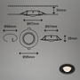 Kruhová - BRI 7056-035 LED vestavná svítidla sada, pr.9,5 cm, 3x LED, 3 W, 260 lm, černá - BRILONER - foto 6