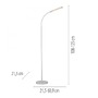 Stojací lampy - LD 11031-16 LED stojací svítidlo bílé 3 krokové CCT, dotykový stmívač, nastavitelná hlava 2700-5000K - JUST LIGHT - foto 6