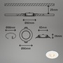 Kruhová - BRI 7044-036 LED vestavná svítidla, pr.9 cm, 3x LED, 5 W, 480 lm, bílé - BRILONER - foto 6