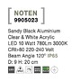 Sloupková - NV 9905023 Venkovní sloupkové svítidlo NOTEN černý hliník čirý a bílý akryl LED 8W 3000K 220-240V IP65 120st. IP65 - NOVA LUCE - foto 6
