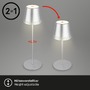 Na stůl - BRILO 7438014 LED nabíjecí stolní lampa 38 cm 2,6W 280lm chrom (starý kód: BRILO 7438-014) - BRILO - foto 6