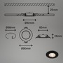 Kruhová - BRI 7044-035 LED vestavná svítidla, pr.9 cm, 3x LED, 5 W, 480 lm, černá - BRILONER - foto 6