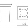 Zapuštěná - RED R13439 ORBU SQ 10 zápustná nerezová ocel 230V LED GU10 15W IP67 - RED - DESIGN RENDL - foto 6