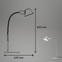 Stolní lampy pracovní - BRILO 7407-014 Stolní lampa, 23 cm, 1x. E27, max. 10 W, matný chrom - BRILO - foto 6