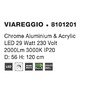 Kruhová - NV 8101201 Závěsné svítidlo VIAREGGIO chromovaný hliník a akryl LED 29W 230V 3000K IP20 - NOVA LUCE - foto 6