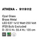 Koule - NV 9119112 Závěsné svítidlo ATHENA opálové sklo mosazný kov E27 1x12W 230V IP20 bez žárovky - NOVA LUCE - foto 6