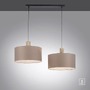 Vícečetná - LD 15113-80 LINEN Závěsné svítidlo, tkanina, len přírodní, E27, dřevo, 2-ramenné - LEUCHTEN DIREKT / JUST LIGHT - foto 6