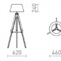 Stojací lampy - RED R14500 ALVIS/AMBITUS 46 stojanová bílá bambus/černá 230V E27 15W - RED - DESIGN RENDL - foto 6