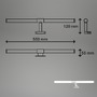 Přisazená - BRI 2189118 Sala LED svítidlo k zrcadlu koupelna, 55cm, 2 způsoby montáže, se svorkou, chrom - BRILONER - foto 6