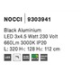 Podélná - NV 9303941 Závěsné svítidlo NOCCI černý hliník černý kabel LED 3x4.5W 230V 3000K IP20 - NOVA LUCE - foto 6