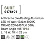Sloupková - NV 9176101 Venkovní sloupkové svítidlo SURF antracitový hliník LED 8W 3000K 200-240V 108st. IP65 - NOVA LUCE - foto 6