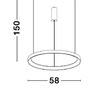 Kruhová - NV 9853683 Závěsné svítidlo PERTINO bílý hliník a akryl LED 48W 230V 3000K IP20 stmívatelné - NOVA LUCE - foto 6