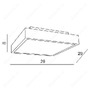 Hranatá - AZZ AZ2073 LED Koupelnové stropní přisazené svítidlo Azzardo Asteria 30 chrome 3000K AZ2073 24W 950lm 3000K IP44 29cm chromové - AZZARDO - foto 6