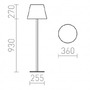 Sloupková - RED R12420 BOSANOVA 120 stojanová bílé PVC/antracitová 230V E27 25W IP65 - RED - DESIGN RENDL - foto 6