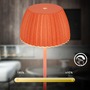 Stolní lampy dekorační - BRILO 7553012 Nabíjecí stolní lampa Riffle - 36,5 cm, 2W, 200lm, IP44, bezdrátová, LED, stmívatelná, dotykový vypínač, oranžová - BRILO - foto 6