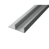 Ukončovací - Hliníkový LED profil RECESSED 18 zapuštěný, plný, stříbrný