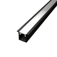 Vestavné profily - Hliníkový LED profil Slim RECESSED, černý, 2m, LP602B