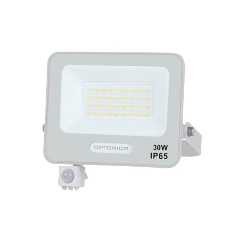 Přisazené reflektory s čidlem - LED SMD reflektor se senzorem 30W, IP65, bílé provedení - foto 1