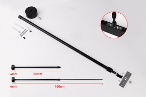 Příslušenství magnetických svitidel Mi-Light - Závěs pro přisazenou magnetickou kolejnici (0.5m-1m), černý, AM-MR-HS20B1