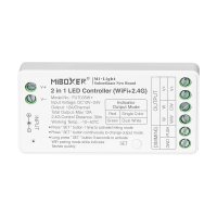 S Série - WIFI LED přijímač 2v1 pro Jednobarevné/CCT pásky, Boxer, WIFI + 2,4Ghz, 12-24VDC, 12A, Mi-light, FUT035W+