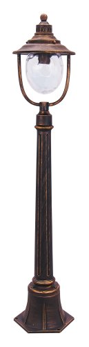 Sloupková - Zahradní lampa Rabalux 8679 Barcelona1, IP43, E27 max. 60W, antická zlatá barva - foto 1