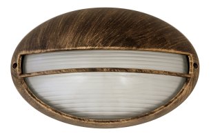 Nástěnná - Fasádní zahradní exkluzivní svítidlo Rabalux 8496 Hektor, IP54, E27 1x MAX 100W,  antická zlatá