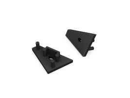 Difuzory a koncovky - Koncovka profilu CORNER10 černá s otvorem, 83980002