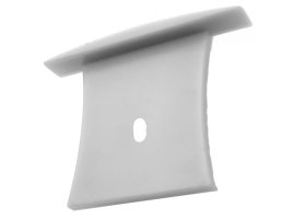 Difuzory a koncovky - Koncovka profilu RECESSED 6 s otvorem, šedá