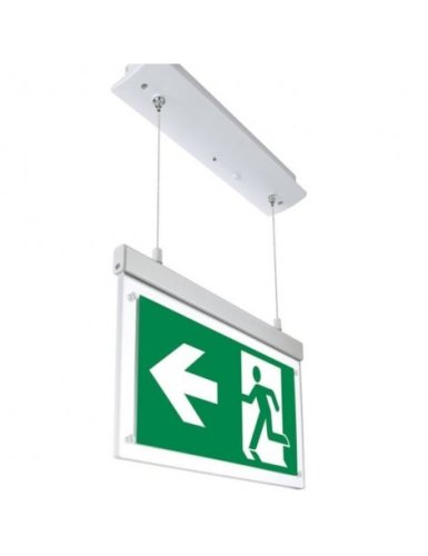 Nouzové osvětlení - Nouzové LED osvětlení, 2W, 6000K, 4 piktogramy, IP20, studená bílá, závěsné - foto 1