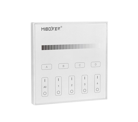 DALI - Dotykový DALI panel pro jednobarevné LED, 4 zóny, DT6, Mi-Light, DP1S - foto 1