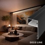 Soklové (obvodové, dekorační) profily - Hliníkový LED profil DECO LINE, černý - 2 m - foto 5