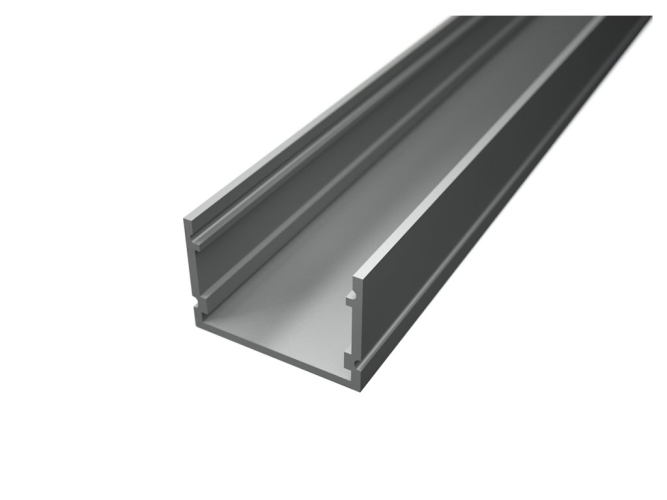 Přisazené profily - Hliníkový LED profil SURFACE 7, stříbrný - foto 1