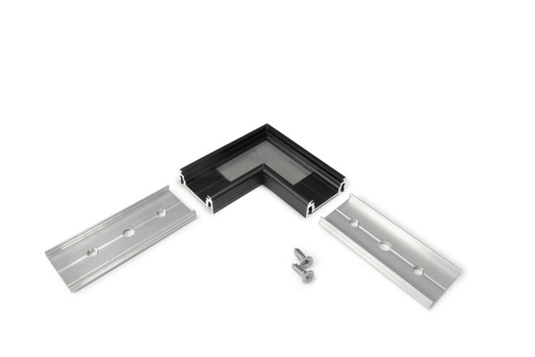 Úchyty, spojky, závěsný materiál - Rohová spojka profilu černý elox SURFACE14, A2990021 - foto 1