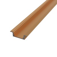 Vestavné profily - Hliníkový LED profil RECESSED 1, zapuštěný, bronzový
