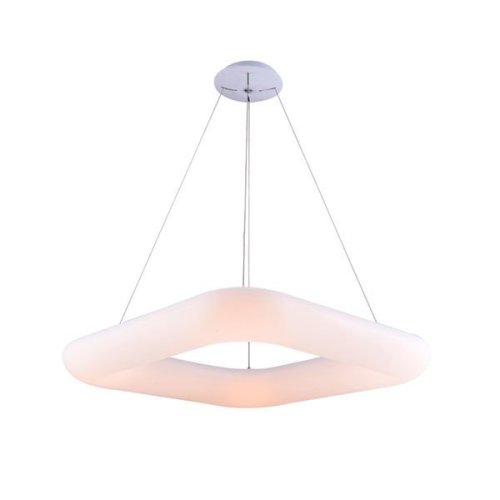 Hranatá - LED závěsné svítidlo bílé hranaté, LED 50W, 3000K, IP20 - foto 1