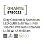 Sloupková - NV 9790022 Venkovní sloupkové svítidlo GRANTE šedý beton a hliník GU10 2x10W 100-240V bez žárovky IP65 - NOVA LUCE - foto 7
