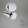 Bodová - BRI 2992-018 LED bodové svítidlo pr. 8 cm 1xGU10 4,8W 400lm chrom - BRILONER - foto 7